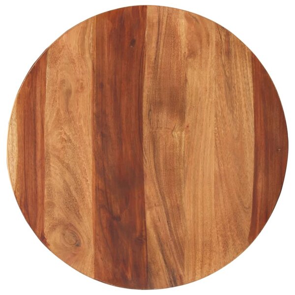 vidaXL Dessus de table bois massif d'acacia rond 25-27 mm 50 cm