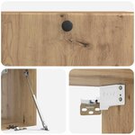 vidaXL Meuble TV mural 78 5 x 31 x 30 cm Chêne artisanal