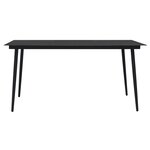 vidaXL Ensemble à manger de jardin 7 Pièces Noir Rotin PVC