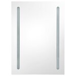vidaXL Armoire de salle de bain à miroir LED 50x13x70 cm