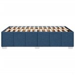 vidaXL Cadre de lit sans matelas bleu 120x190 cm tissu
