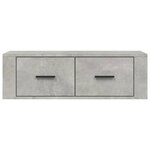 vidaXL Meuble TV suspendu Gris béton 80x36x25 cm Bois d'ingénierie