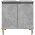 vidaXL Ensemble de meubles de salle de bain 3 Pièces gris béton