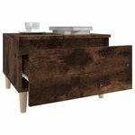 vidaXL Table d'appoint Chêne fumé 50x46x35 cm Bois d'ingénierie
