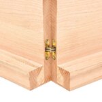 vidaXL Dessus de table bois massif non traité bordure assortie