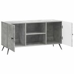 vidaXL Meuble TV Gris béton 102 x 34 5 x 50 cm Bois d'ingénierie