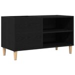 vidaXL Meuble à vinyles Chêne noir 84 5 x 38 x 48 cm Bois d'ingénierie