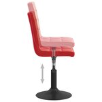 vidaXL Chaises à manger pivotantes lot de 2 rouge bordeaux velours