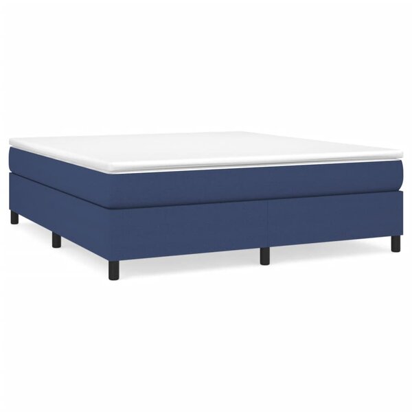vidaXL Cadre de lit bleu 160x200 cm tissu