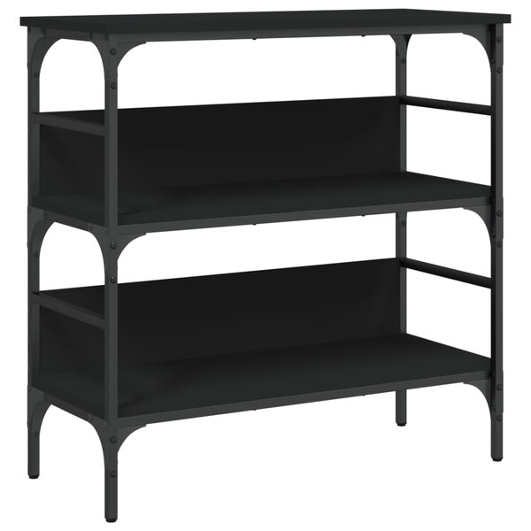 vidaXL Table console noir 75x32x75 cm bois d'ingénierie