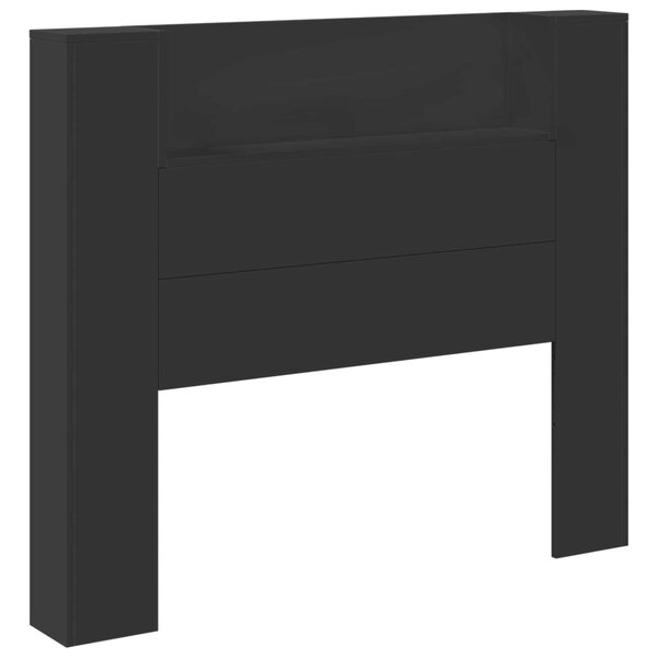 vidaXL Tête de lit Noir 120 x 16 5 x 103 5 cm Bois d'ingénierie