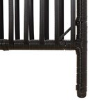 vidaXL Cloison de séparation 6 panneaux noir résine tressée