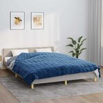 vidaXL Couverture lestée Bleu 220x240 cm 11 kg Tissu