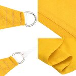 vidaXL Voile d'ombrage 160 g/m² triangulaire jaune 5x6x6 m PEHD