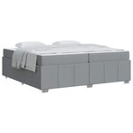vidaXL Cadre de lit avec matelas Gris clair 200 x 200 cm tissu