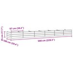 vidaXL Jardinière Ivoire 195 x 100 x 45 cm Acier galvanisé