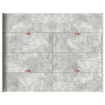 vidaXL Cadre de lit avec rangement avec tiroir Gris béton 150 x 200 cm