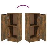 vidaXL Buffet Chêne fumé 30x30x70 cm Bois d'ingénierie