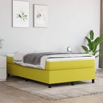 vidaXL Sommier à ressorts de lit Vert 120x200 cm Tissu