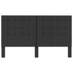 vidaXL Tête de lit touffetée Gris foncé Tissu 180x200 cm