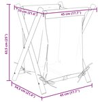 vidaXL Panier à linge blanc crème 45x55x63 5 cm bambou