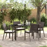 vidaXL Ensemble de 3 Marron PE Rattan Moyenne Solide Rectangulaire