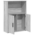vidaXL Bibliothèque sonoma gris 60x24x85 cm bois d'ingénierie