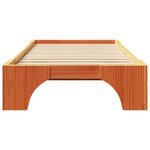 vidaXL Cadre de lit en pin massif 90x200 cm couleur brun ciré