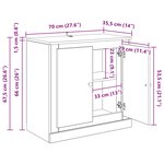 vidaXL Buffets 3 Pièces Chêne noir 70 x 35 5 x 67 5 cm Bois d'ingénierie