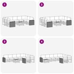 vidaXL Ensemble de canapés d'extérieur 10 pc Naturel et gris clair