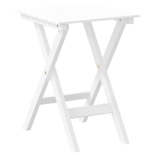 vidaXL Table d’appoint pliable blanc bois de peuplier massif