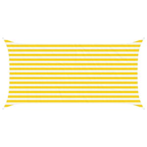 vidaXL Voile d'ombre Jaune et blanc 4 x 2 m 100   polyester Oxford