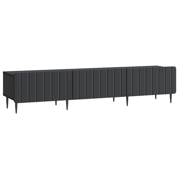 vidaXL Meuble TV avec tiroir Noir 147 x 34 5 x 32 cm Bois d'ingénierie