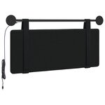 vidaXL Tête de lit suspendue Avec lumière LED Noir Velours