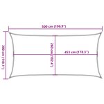 vidaXL Voile d'ombrage sable 5x3 m 100   polyester oxford