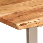 vidaXL Table à dîner 110x50x76 cm Bois d'acacia solide