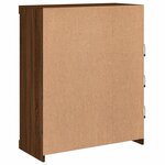 vidaXL Buffet avec lumières LED chêne marron 81x37x100 cm
