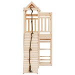 vidaXL Maisonnette de jeu avec mur d'escalade bois massif de pin