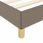 vidaXL Cadre de lit avec tête de lit sans matelas taupe 80x200cm tissu