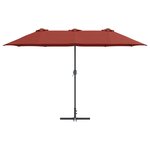 vidaXL Parasol de jardin Couleur terre cuite 380 x 196 x 235 cm