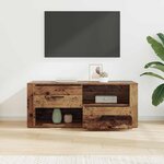 vidaXL Meuble TV Bois Ancien 100 x 35 x 40 cm Bois d'ingénierie