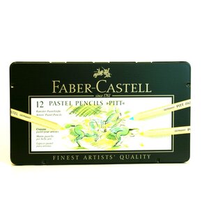 étui métal de 12 crayons couleur 'PITT PASTELL' FABER-CASTELL