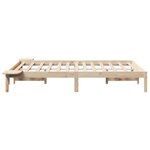 vidaXL Cadre de lit avec tables de chevet Marron Marron
