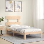 vidaXL Cadre de lit sans matelas bois de pin massif