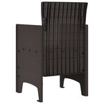 vidaXL Chaise de jardin 2 Pièces Marron 53 x 49 x 85 cm PP
