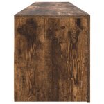 vidaXL Meuble TV avec lumières LED Chêne fumé 120x35x40 cm