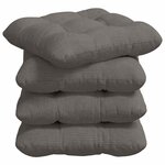 vidaXL Coussins de siège 4 Pièces Gris clair 40 x 40 cm
