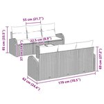 vidaXL Ensemble de canapé de jardin 7 Pièces Noir et Crème polyrotin