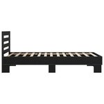 vidaXL Cadre de lit avec tête de lit Chêne noir 80 x 200 cm