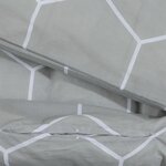 vidaXL Ensemble de housse de couette Gris 200x220 cm Coton